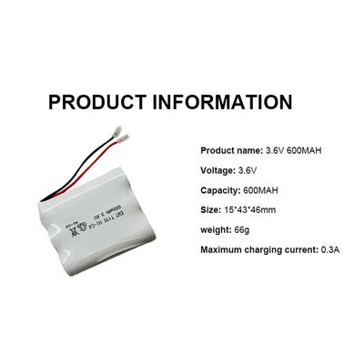 ซื้อ แบตเตอรี่ไนเคิลแคดมิอุมแบบชาร์จใหม่ 800mAh 3.6v 600mah แบตเตอรี่ไนเคิลแคดมิอุม online manufacture