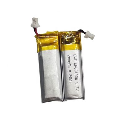 ซื้อ แบตเตอรี่พอลิเมอร์ลิตียมแบบกําหนดเอง LP601235 3.7v แบตเตอรี่ LiPo 250mAh online manufacture