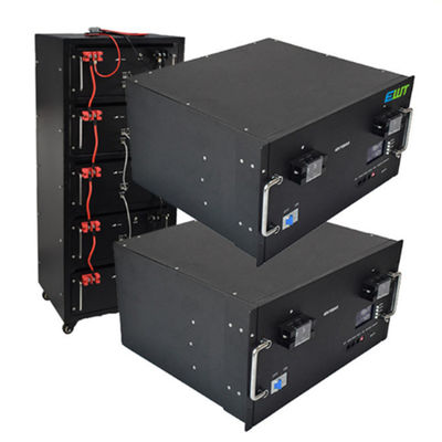 ซื้อ สถานที่คงที่อุตสาหกรรม 5U 48V 100AH LITHIUM IRON PHOSPHATE BATTERY PACK สีดํา กันน้ําและกันฝุ่น การผลิตออนไลน์