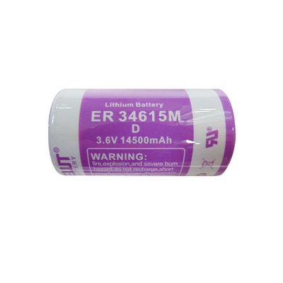 ซื้อ แบตเตอรี่ Lithium Thionyl Chloride 100g ER34615M แบตเตอรี่ AAA 3.6v CE การผลิตออนไลน์