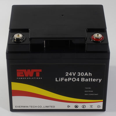ซื้อ แหล่งไฟฟ้า 24V 30AH Lifepo4 แบตเตอรี่แพ็ค กระเป๋า ABS กันฝุ่น ปริมาณการชาร์จสูงสุด 20A การผลิตออนไลน์