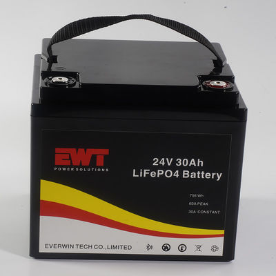 ซื้อ Lifepo4 แบตเตอรี่พกพา 24V 30AH พร้อม Bluetooth Can การผลิตออนไลน์