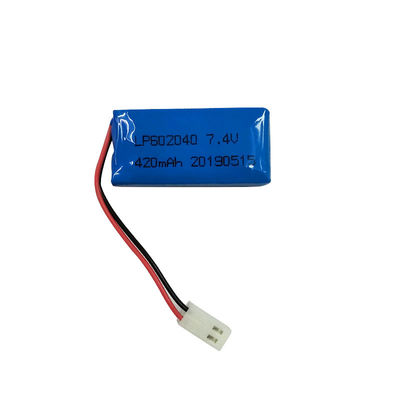 ซื้อ LP602040 7.4V 420MAH แบตเตอรี่พอลิเมอร์ลิตียมที่มีปัจจุบันการชาร์จ 0.2C และ PCM รวม online manufacture