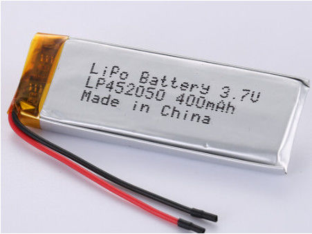 ซื้อ ฟอยล์เงินและโปร่งใส พีวีซี LP452050 3.7V 400MAH 50 มม สายสีแดง โพลิเมอร์ Li-ion เซลล์ชาร์จใหม่ การรับตัวอย่าง online manufacture