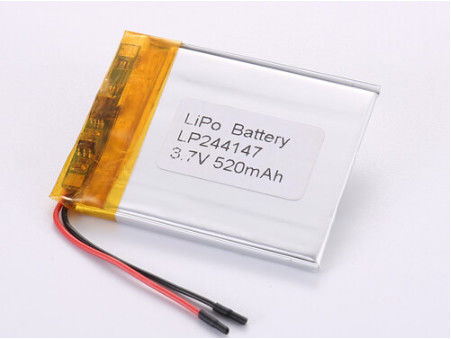 ซื้อ วัสดุอะโนดอื่น โพลีเมอร์ ไลต์ไอออน เซลล์ชาร์จใหม่ LP244147 3.7V 520MAH สําหรับผลงานสูงสุดและการรับรอง ROHS online manufacture