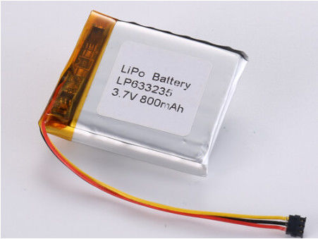 ซื้อ LP633235 3.7V 800MAH Li-polymer Battery CE Certified for -20°C To 60°C Industrial Applications online manufacture