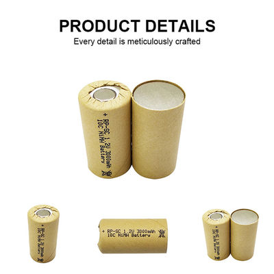เครื่องมือพลังงาน นิเคิล แบตเตอรี่ชาร์จใหม่ ความแรงสูง 1.2V 3000mah แบตเตอรี่ Nimh
