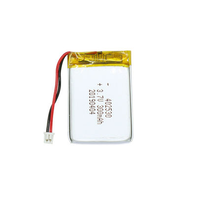 แบตเตอรี่พอลิเมอร์ลิตียมที่กําหนดเอง แพ็ค 3.7v 300mah แบตเตอรี่ LiPo 402530