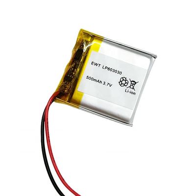 แบตเตอรี่ Li-Ion Polymer 600mAh 3.7V 500mah แบตเตอรี่ที่สามารถชาร์จใหม่ได้