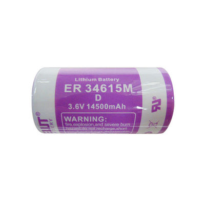 แบตเตอรี่ไทยอนิลคลอร์ไดลิตียมอัตราการทํางานสูง แบตเตอรี่ลิตียม 3.6V กระบอก ER34615M