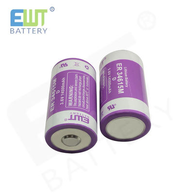 14500mAh 3.6v แบตเตอรี่ไอออนลิตியம் เซลล์กระบอก ER34615M สําหรับเครื่องวัดน้ํา