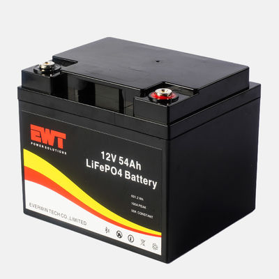ระบบพลังงานบ้าน แบตเตอรี่ลิตিয়ামเหล็กฟอสฟาต 12V แบตเตอรี่ 12.8V 54Ah LiFePO4 LFP แบตเตอรี่ลิตিয়ামสําหรับระบบเก็บแสงอาทิตย์