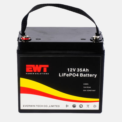 รถ 12V LiFePO4 LFP แบตเตอรี่ลิตியம் แพ็ค 12.8V 35Ah แบตเตอรี่ลิตিয়ামเหล็กฟอสฟาตสําหรับระบบ RV EV