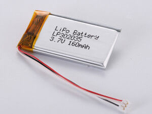แบตเตอรี่พอลิเมอร์ลิตียมขนาด 100mAh 3.7V สําหรับการให้พลังงานที่มั่นคงและยาวนาน