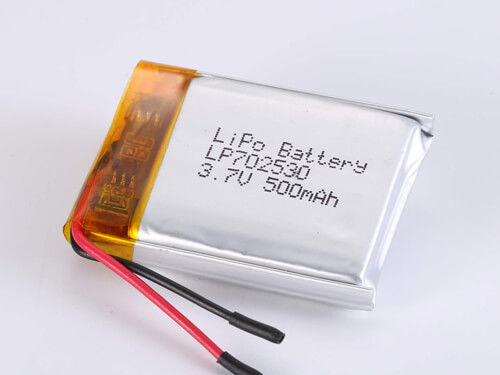แบตเตอรี่ลิเดียม MP4 ความจุสูง LP702530 3.7V 500MAH สามารถชาร์จใหม่