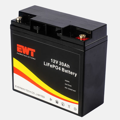 ระยะเวลาใช้งานยาว 12V 20Ah แบตเตอรี่ลิตিয়ামเหล็กฟอสฟาตสําหรับพลังงานสํารอง