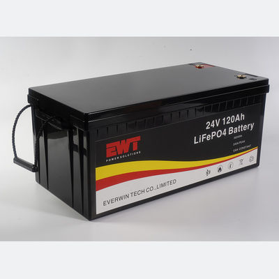 แบตเตอรี่ที่สามารถชาร์จใหม่ได้แบบพกพา 24V 120Ah พร้อมเทอร์มินอล T8 ที่กําหนดเอง