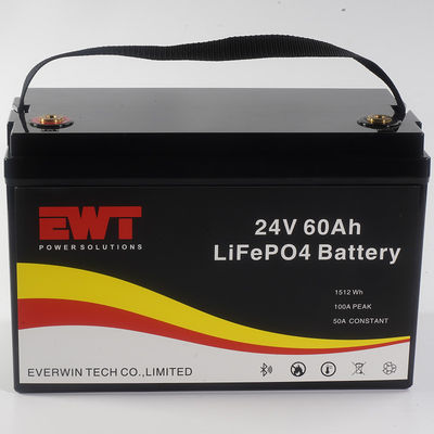 EWT LiFepo4 แบตเตอรี่แพ็ค 24V 60AH พร้อมจอ LCD ขนาดใหญ่