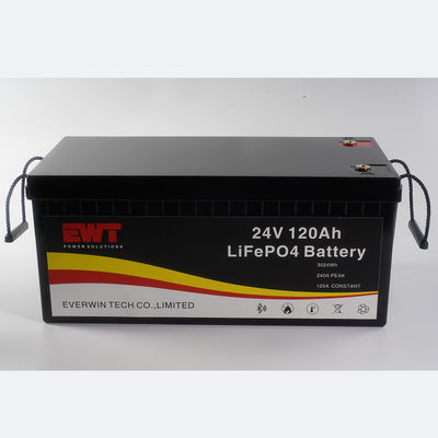 แพ็คแบตเตอรี่ 24V 120AH Lifepo4 น้ําหนักเบาและมีความปลอดภัยสูงสําหรับอุปทานพลังงาน UPS