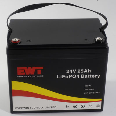 แบตเตอรี่ LiFePO4 24V ที่มีวัสดุแอนโด LFP และ BMS ที่ติดตั้งสําหรับการใช้งานในอุตสาหกรรม