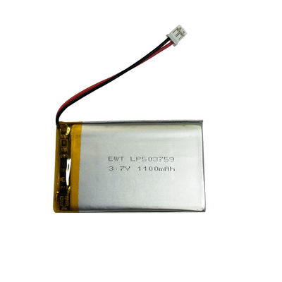 แบตเตอรี่ Lithium Polymer LP503759 3.7V 1100mAh สําหรับการทํางานที่ยาวนาน