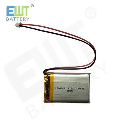 Oem Odm รองรับแบตเตอรี่โพลีเมอร์ไอออนลิเดียม LP603450 3.7V 1000mAh