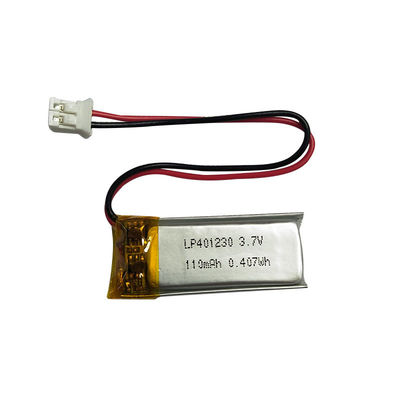 1S1P Li-Polymer Power Cell LP401230 3.7V 110mAh พร้อม PCM สูตรเก็บพลังงานสุดยอด