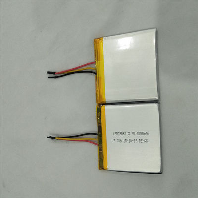 LP525060 3.7V 2000mAh แบตเตอรี่พอลิเมอร์ลิตียม พร้อมการรับรอง IEC62133 และ CE