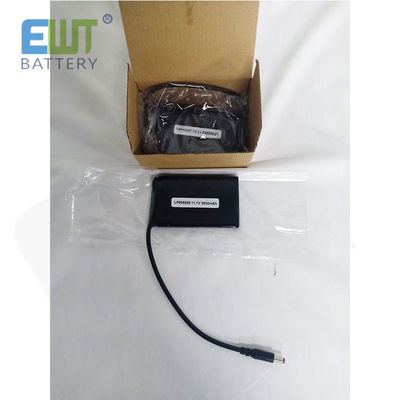 LP505585 11.4V 2600mAh แบตเตอรี่พอลิเมอร์ลิตียม พร้อมสายไฟ DC