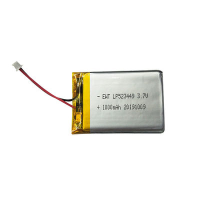 LP523449 แบตเตอรี่พอลิเมอร์ลิตียมขนาด 1000mAh ขนาด 3.7V พร้อม PCM