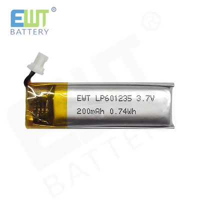 เซลล์ชาร์จใหม่พอลิเมอร์ขนาดเล็ก Li-ion ที่สมบูรณ์แบบสําหรับ LP601235 3.7V 200mAh