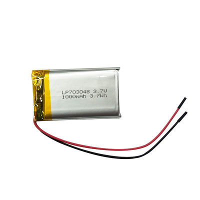 LP703048 3.7V 1000mAh แบตเตอรี่ลิตยูมโพลีเมอร์