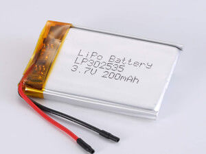LP302535 3.7V 200MAH แบบ LiPo Pack ความเร็วสูง 3.7V วอลเตจ อุณหภูมิการปล่อย -20°C ถึง 60°C