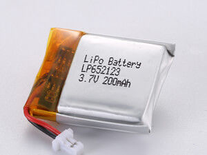 LP652123 3.7V 200MAH ประเภทธุรกิจของแบตเตอรี่พอลิเมอร์ลิธีมเงินที่มีลักษณะความปลอดภัย การป้องกันการชาร์จเกินและสี