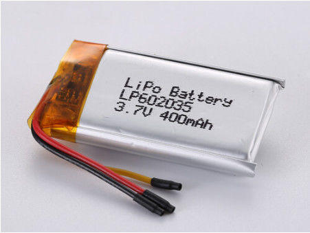 LP602035 3.7V 400MAH แบตเตอรี่ Li-po อุณหภูมิต่ํา ลิทธิียม โคบัลต โอไซด์เงิน โฟลยโปร่ง Pvc Sample