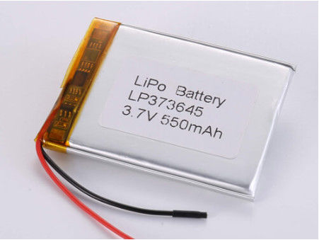 ขนาดความจุสูง 3.7V 550mah 1C การทอดกระแส แบตเตอรี่พอลิเมอร์ลิตียมสําหรับสินค้าอิเล็กทรอนิกส์