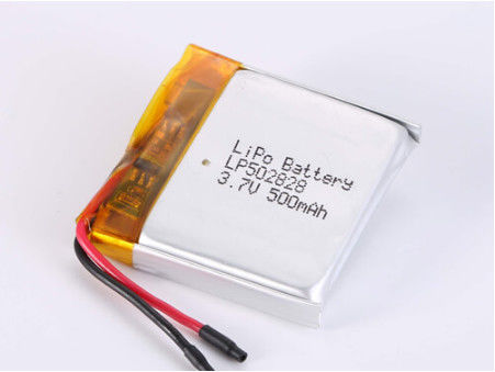 LP502828 3.7V 500MAH แบตเตอรี่พอลิเมอร์ลิธีਅਮ พร้อม JST / ประเภทเครื่องเชื่อมที่กําหนดเองและใบรับรอง ROHS โวลเตชั่น 3.7V วัสดุแอโนด อื่นๆ