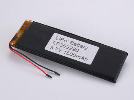 เงิน 3.7V 1500MAH Li-ion Battery ผู้ผลิต แบตเตอรี่ Li-ion ขนาดสูง LiPo Pack ด้วยเกรด A และอัตราการปล่อยสูงสุด 1C