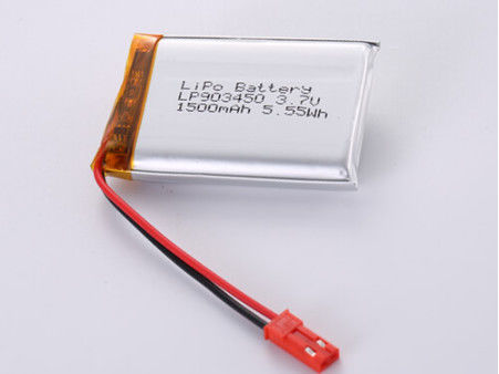 LP903450 3.7V 1500MAH แบตเตอรี่พอลิเมอร์ลิตียมแบบกระเป๋าเกรด A พร้อมการรับรองของ FCC
