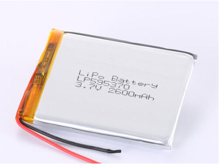 LP595370 3.7V 2600MAH แบตเตอรี่ชาร์จได้ 1 ปี อายุการใช้งาน โพลีเมอร์ลิตียมสําหรับความเหมาะสม OEM