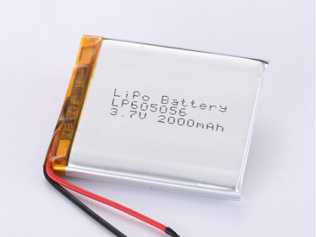 LP605056 3.7v แบตเตอรี่ Lipo แบตเตอรี่พอลิเมอร์ลิตียมความจุสูง 2000MAH PCB ป้องกันพอลิเมอร์ Li-ion เซลล์ชาร์จใหม่