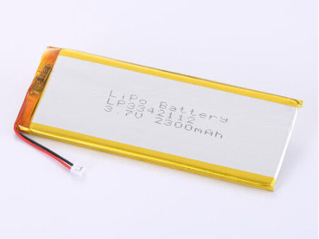 LP3342112 3.7V 2300MAH แบตเตอรี่พอลิเมอร์ลิตียม ขนาดสูง LiPo Pack มีอายุการใช้งาน 1 ปี