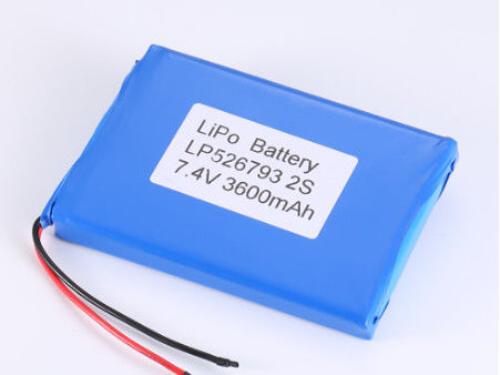 LP526793 7.4V Li-ion Battery Manufacturers แบตเตอรี่ลิเดียมโพลีเมอร์ที่มีวิธีการชาร์จ CC/CV