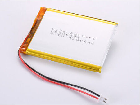 LP686483 3.7V 4200MAH แบตเตอรี่ Li-ion ผลิตในการผลิต แพ็ค LiPo ความจุสูงสําหรับช่วงอุณหภูมิ 20C -60C
