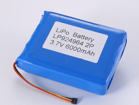 3.7V 6000MAH Li Ion Battery ผู้ผลิต, OEM และ ODM แบตเตอรี่พอลิเมอร์ลิตียม 2-3 ชั่วโมงเวลาชาร์จ