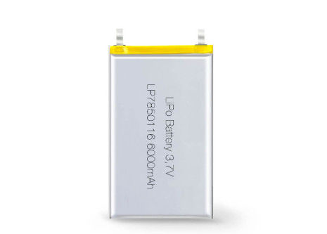 รองรับ OEM ODM แบตเตอรี่พอลิเมอร์ลิตিয়ামที่มีวัสดุอะโนดอื่น ๆ LP7850116 6000mAh 3.7V Li Ion Battery ผู้ผลิต