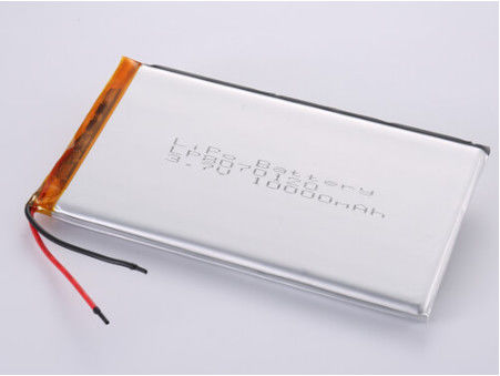 แบตเตอรี่ Li-polymer ขนาด 3.7V ที่ใช้ได้นาน มีอายุการใช้งาน 500 วงจร และความต้องการความจุ 10000 MAH