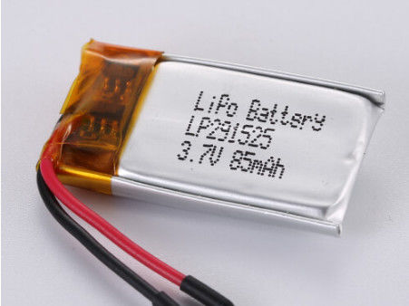 ป้องกันกระแสไฟฟ้าเกินความเร็ว รวม LP291525 3.7V 85MAH แบตเตอรี่ Li-ion สําหรับการจัดส่งเร็ว