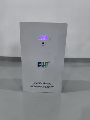 ผู้ผลิตแบตเตอรี่ลิโอน Advanced EWT 51.2V 100Ah LiFePO4 แบตเตอรี่สําหรับระบบเก็บพลังงานทั้งบ้าน & Grid-Tie