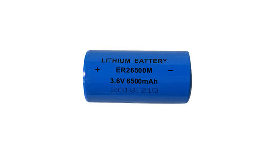โลเตจการทํางานสูง และเทอร์มิเนล/ปิน/สาย/เชื่อมต่อที่กําหนดเอง แบตเตอรี่ Lithium Thionyl Chloride ER26500M 3.6V 6500MAH